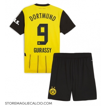Borussia Dortmund Serhou Guirassy #9 Maglia Gara Casa Repliche 2024-25 Bambino Maniche Corte
